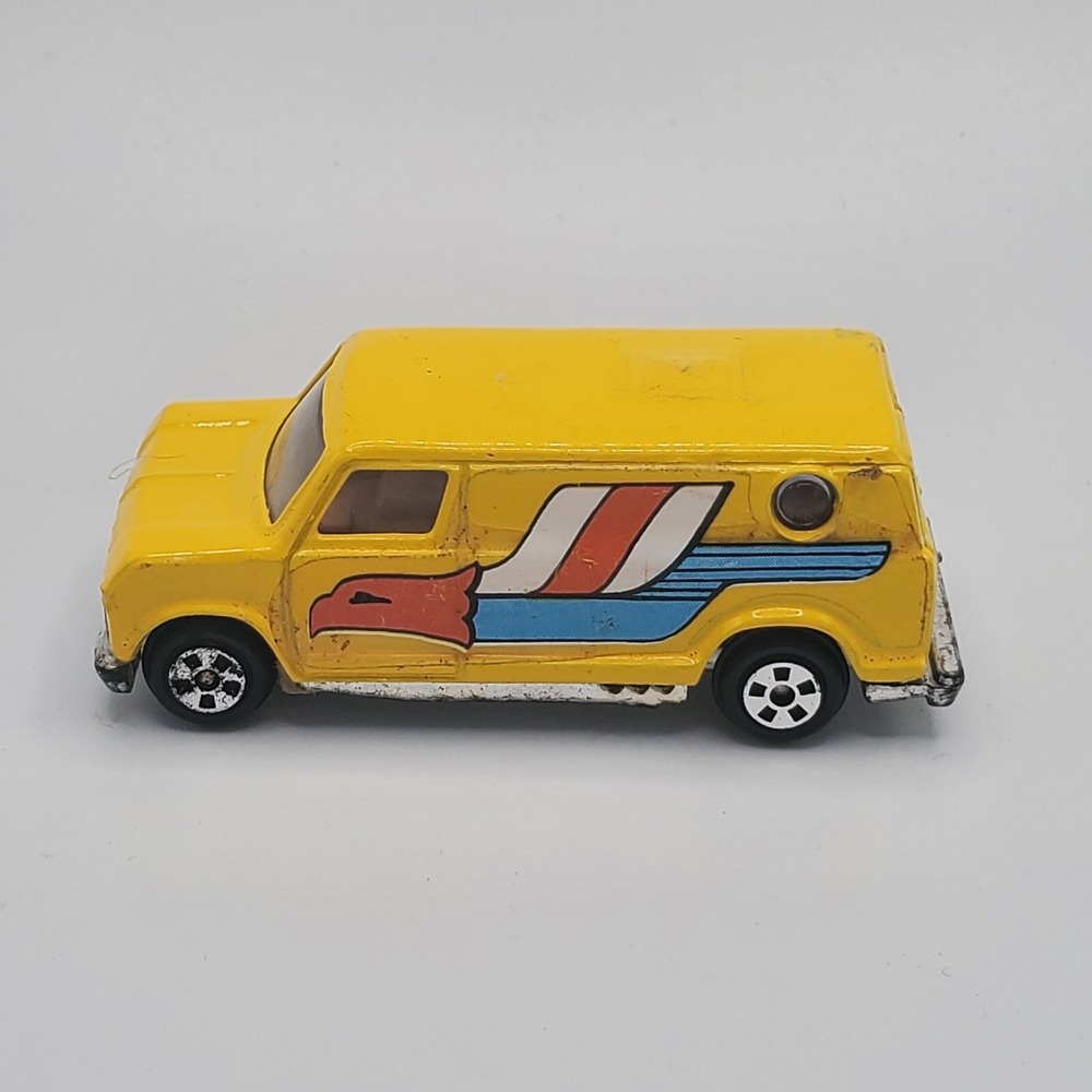 Soma Super Wheels Diecast Chevrolet Super Van Yellow w/ Eagle Hong Kong Freebird